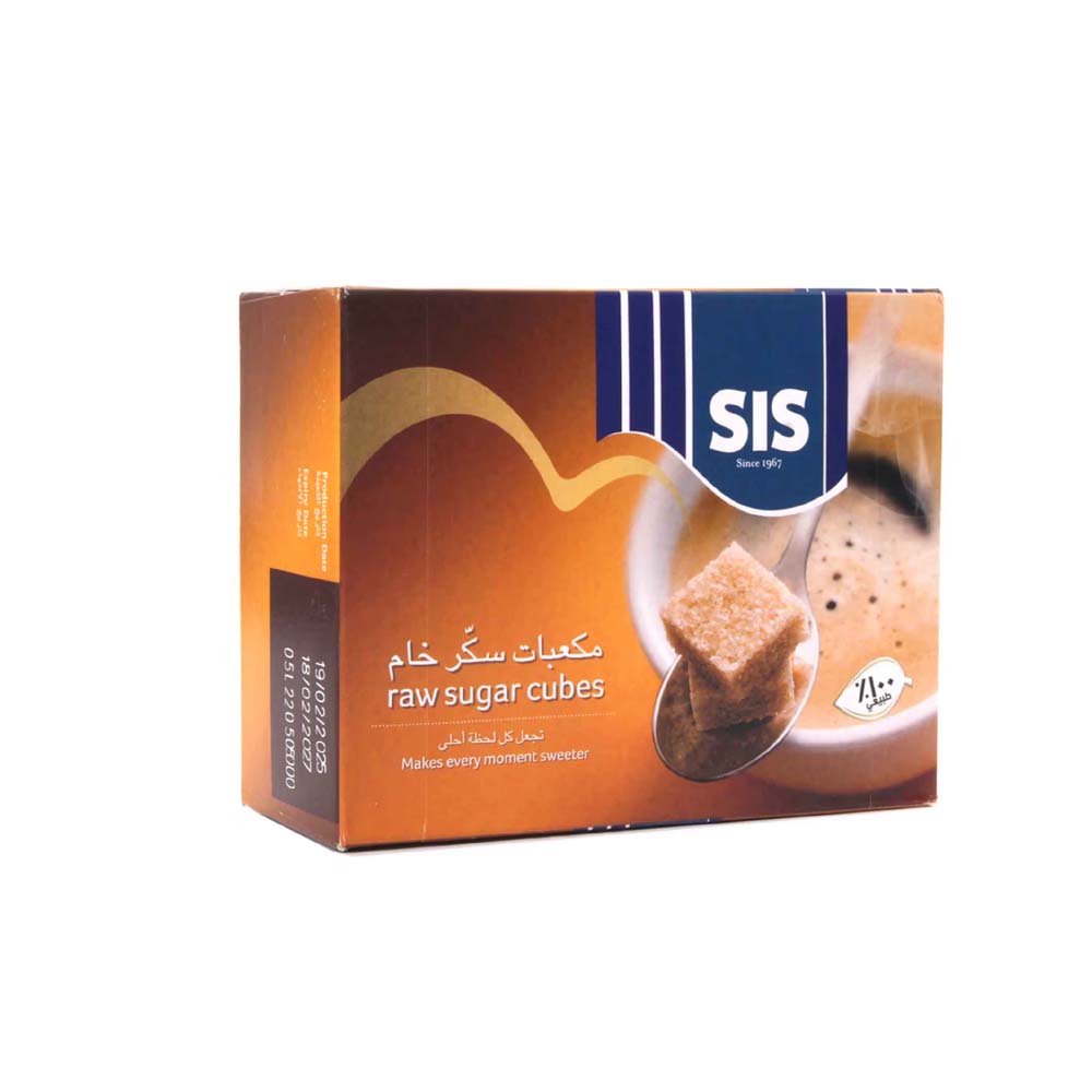 SIS RAW SUGAR CUBE 500GM BOX
