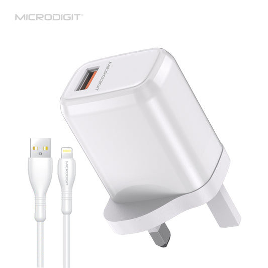 Travel Adapter Microdigit Dtc156I 18W Usb-Lightning