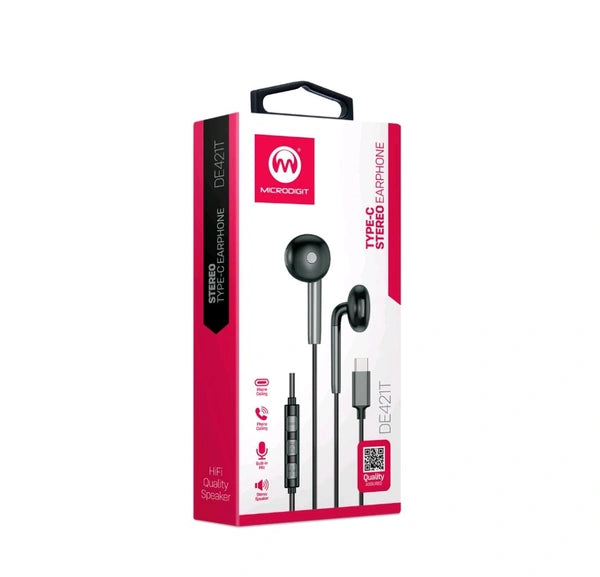 Wired Earphone Microdigit De421T Type-C