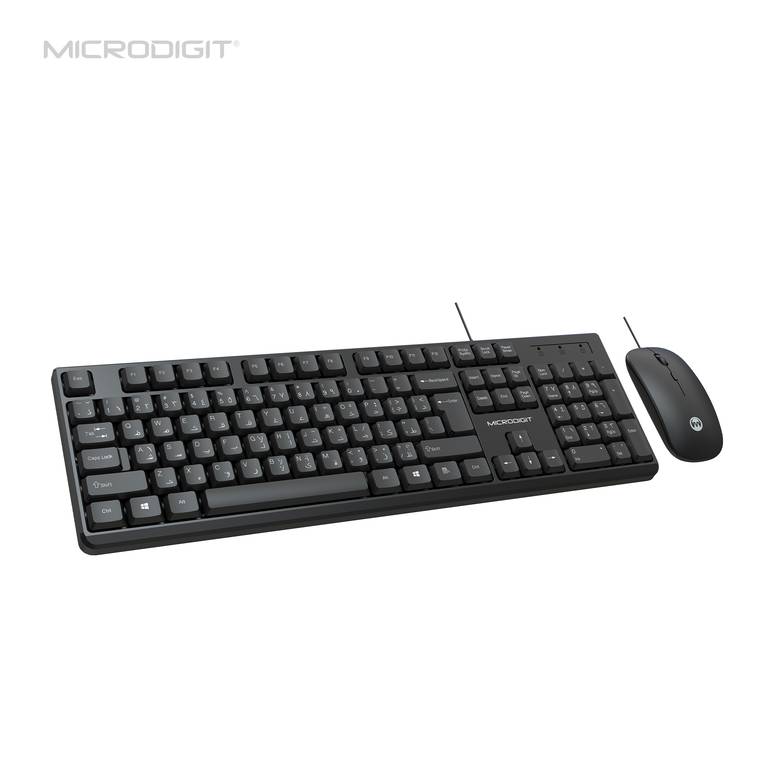 Wired Keyboard & Mouse Combo Microdigit Md327K