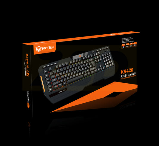 Meetion MT-K9420 RGB Backlit Programmable Keyboard black