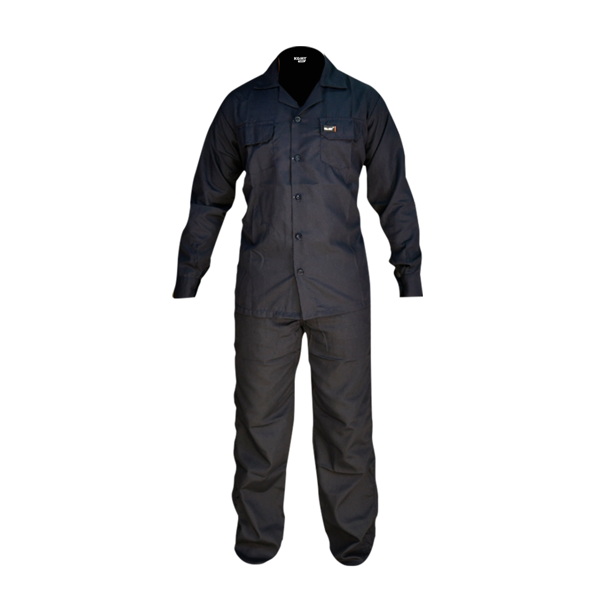 KOMY PANT & SHIRT: Poly Cotton Dark Blue , Light blue
