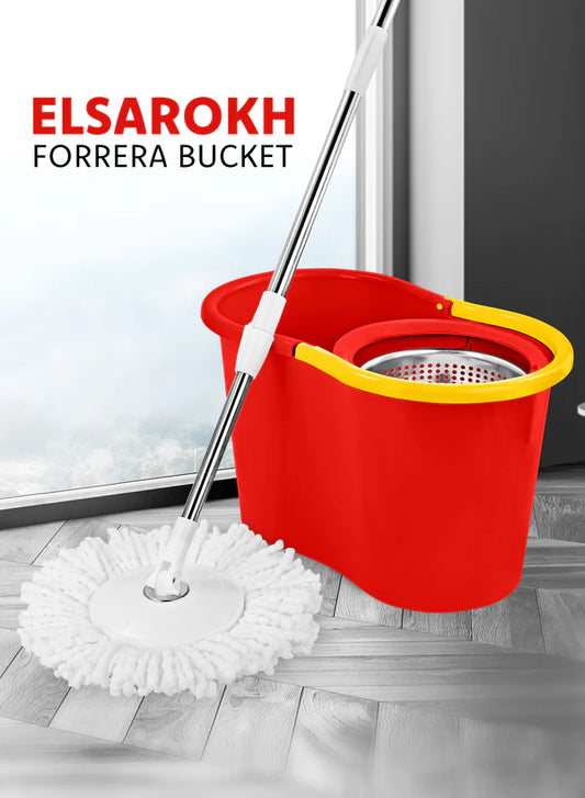 Forerra Bucket with Wringer Metal RED  1set