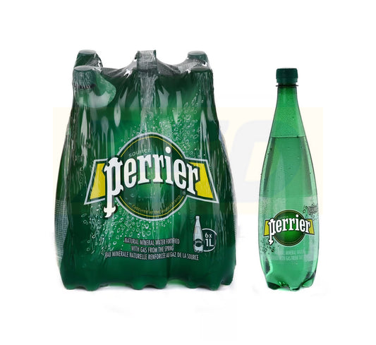 Perrier Natural Sparkling Mineral Water Regular 2 x 6 x 1 litre - PET bottle