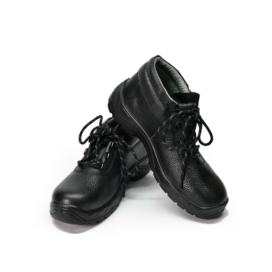 KOMY Safety Shoes: High Ankle Black 28H