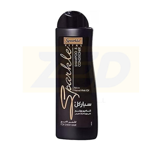 Sparkle Mink Oil Shampoo And Conditioner For Shiny Hair 400 ml, Black