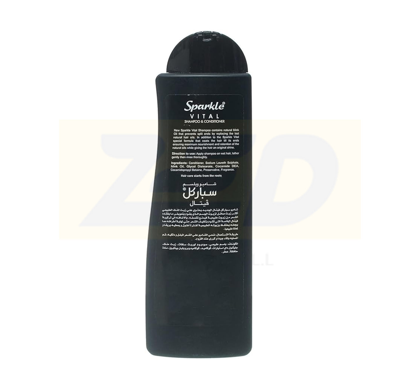Sparkle Mink Oil Shampoo And Conditioner For Shiny Hair 400 ml, Black