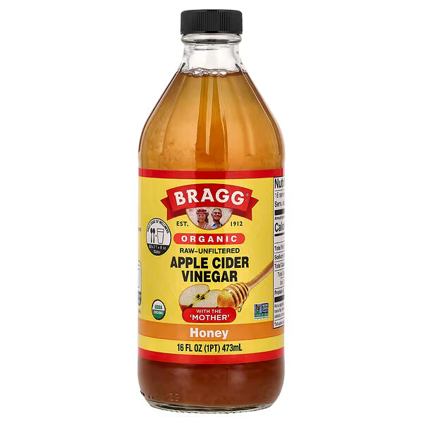 bragg organic apple cider vinegar honey 473 ml
