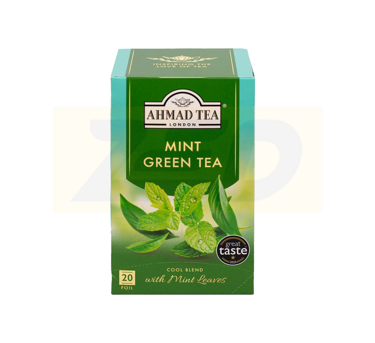 Ahmad Mint Green Tea - 20 Foil Teabags x 6 box