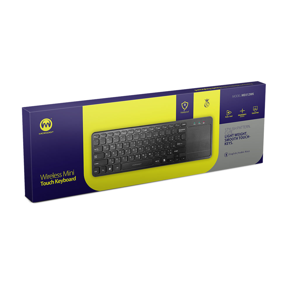 MICRODIGIT Wireless Mini Touch Keyboard MD312WK