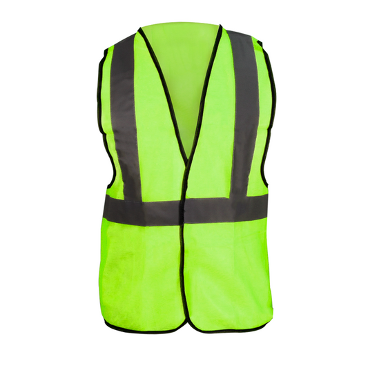 KOMY VEST: Safety Green W/Reflectors 120gsm