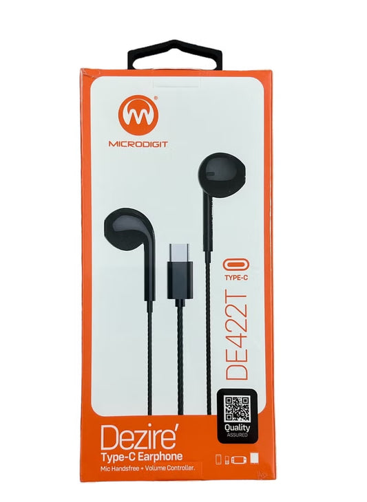 Earphone Microdigit De422T Microdigit -Dezire Type-C