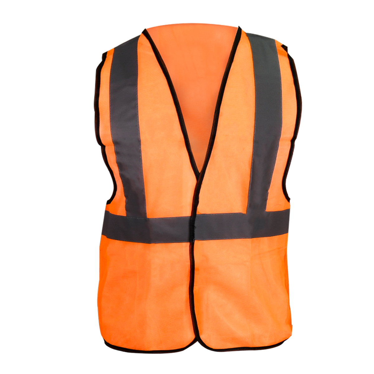KOMY VEST: Safety Orange W/Reflectors 120gsm