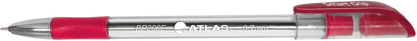 Atlas Ball Pen 0.7mm Fine BX=10 RD Smart Grip AS-BP200F-RD