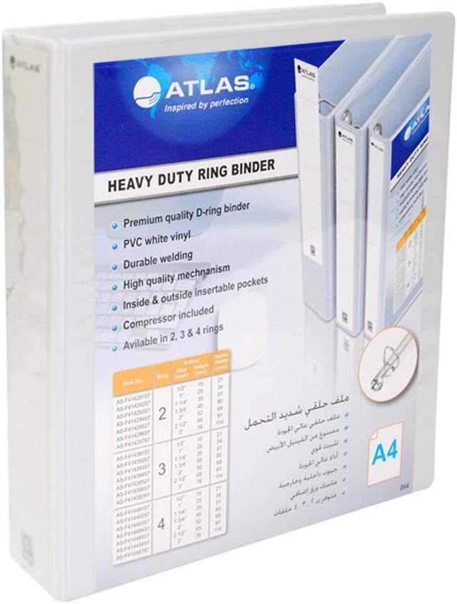 Atlas PVC 2ring A4 76mm (3"") w/p WE 6281073590184