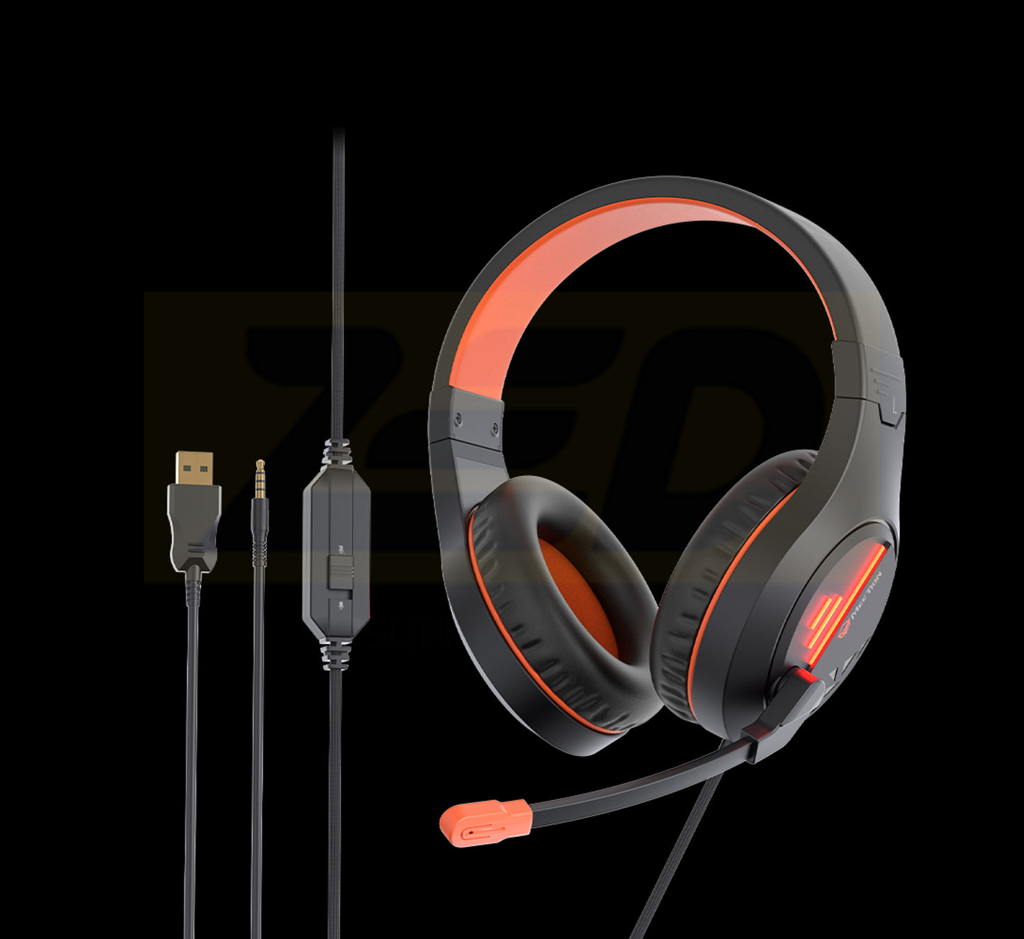 MEETION MT-HP021 BLACK ORANGE Stereo Gaming Headset with Mic