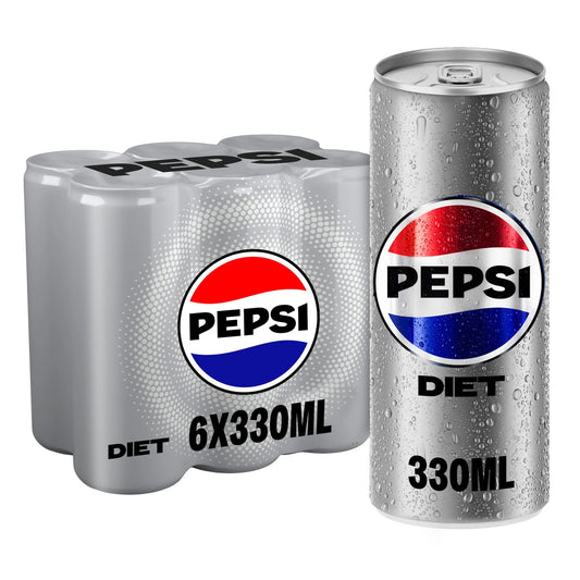 Pepsi Diet Can Cola Beverage 330 ml x 6