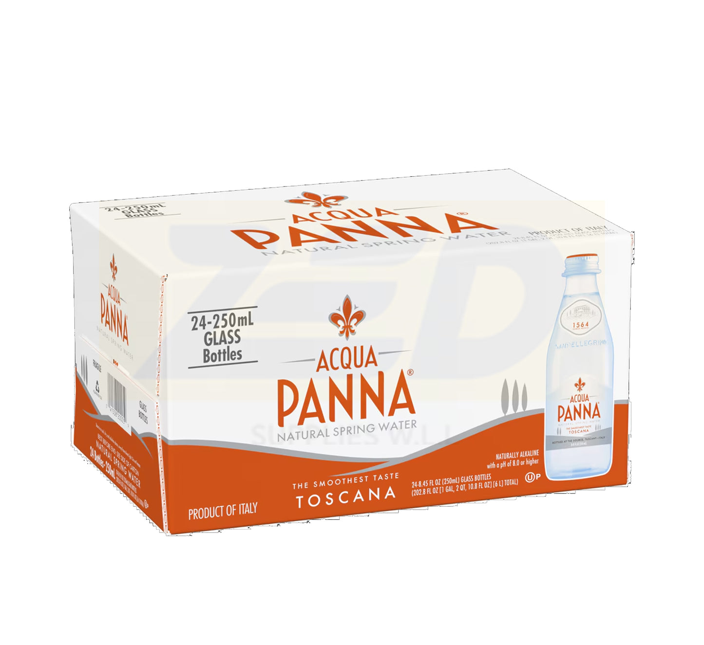 Acqua Panna Toscana Bottled Natural Mineral Water 24 x 250 ml - Glass bottle