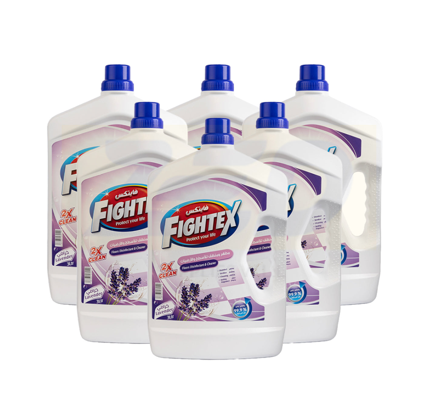 FIGHTEX FLOOR DISINFECTANT - LAVENDER 6x3 ltr
