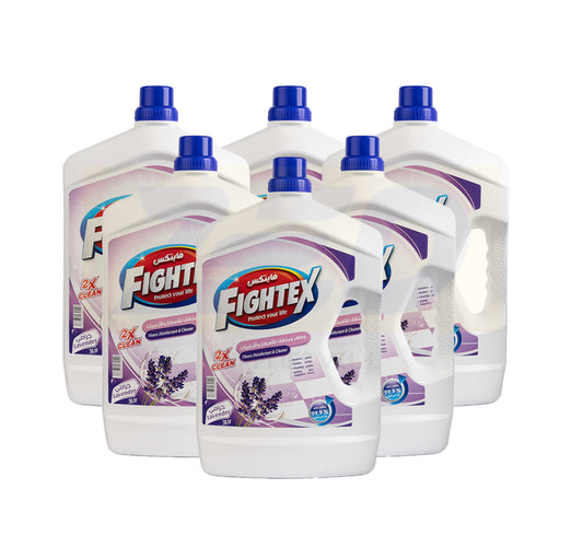 FIGHTEX FLOOR DISINFECTANT - LAVENDER  6x3 ltr