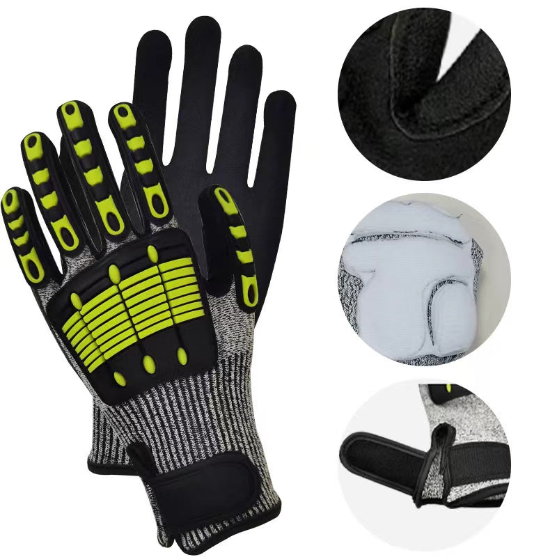 KOMY Gloves: Tpr Anti-Impact Hppe & Nitrile Foam Palm Kmsg803Tpr