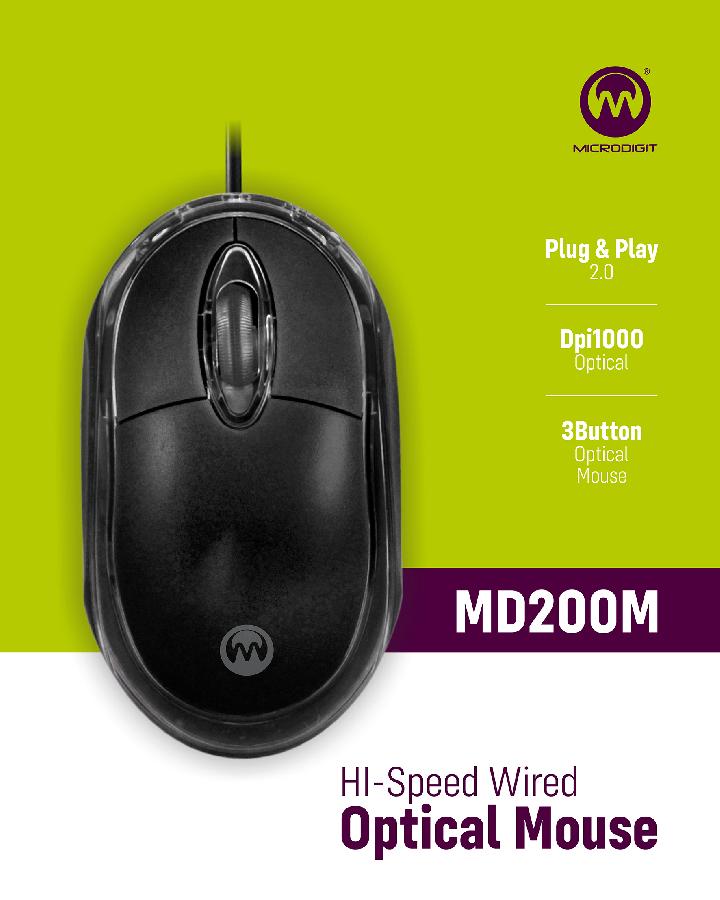Optical Mouse Microdigit Md200M