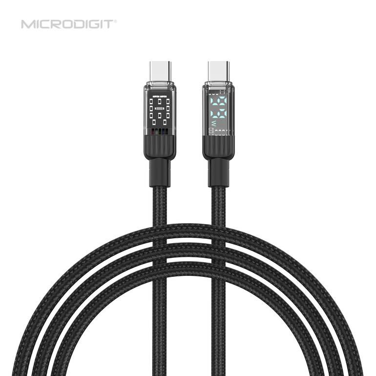 Pd Charging Cable Microdigit Dcpd267T 60W Type-C-Type-C-Nylon