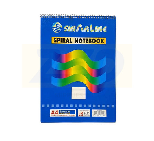 Sinarline Spiral Notebook - A4 (21.0 x 29.7 cm) 70 Sheets
