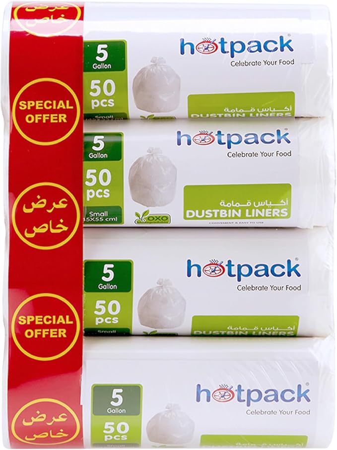 hotpack white garbage 5gallon hd 30pcs x 1 roll