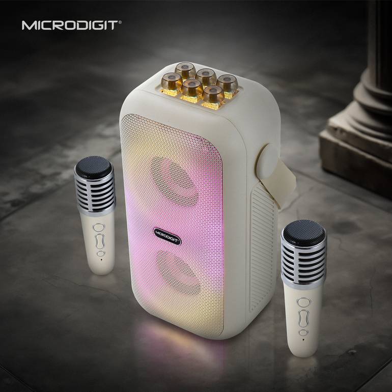 Portable Speaker Microdigit Md678Ps Wireless Mic 20W