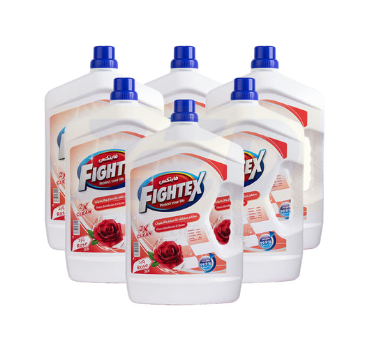 FIGHTEX FLOOR DISINFECTANT - ROSE  6x3 ltr