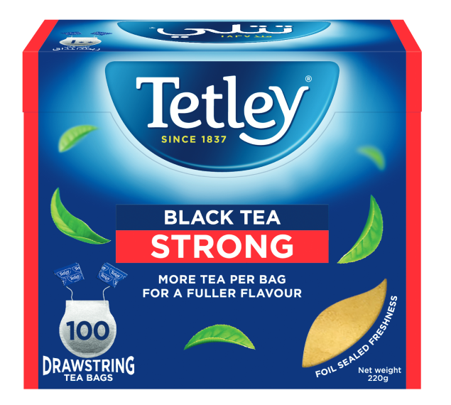 Tetley Black Tea strong Drawstring Tea 100 Teabags