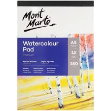 Mont Marte Watercolour Pad German Paper A5 180gsm 15sht