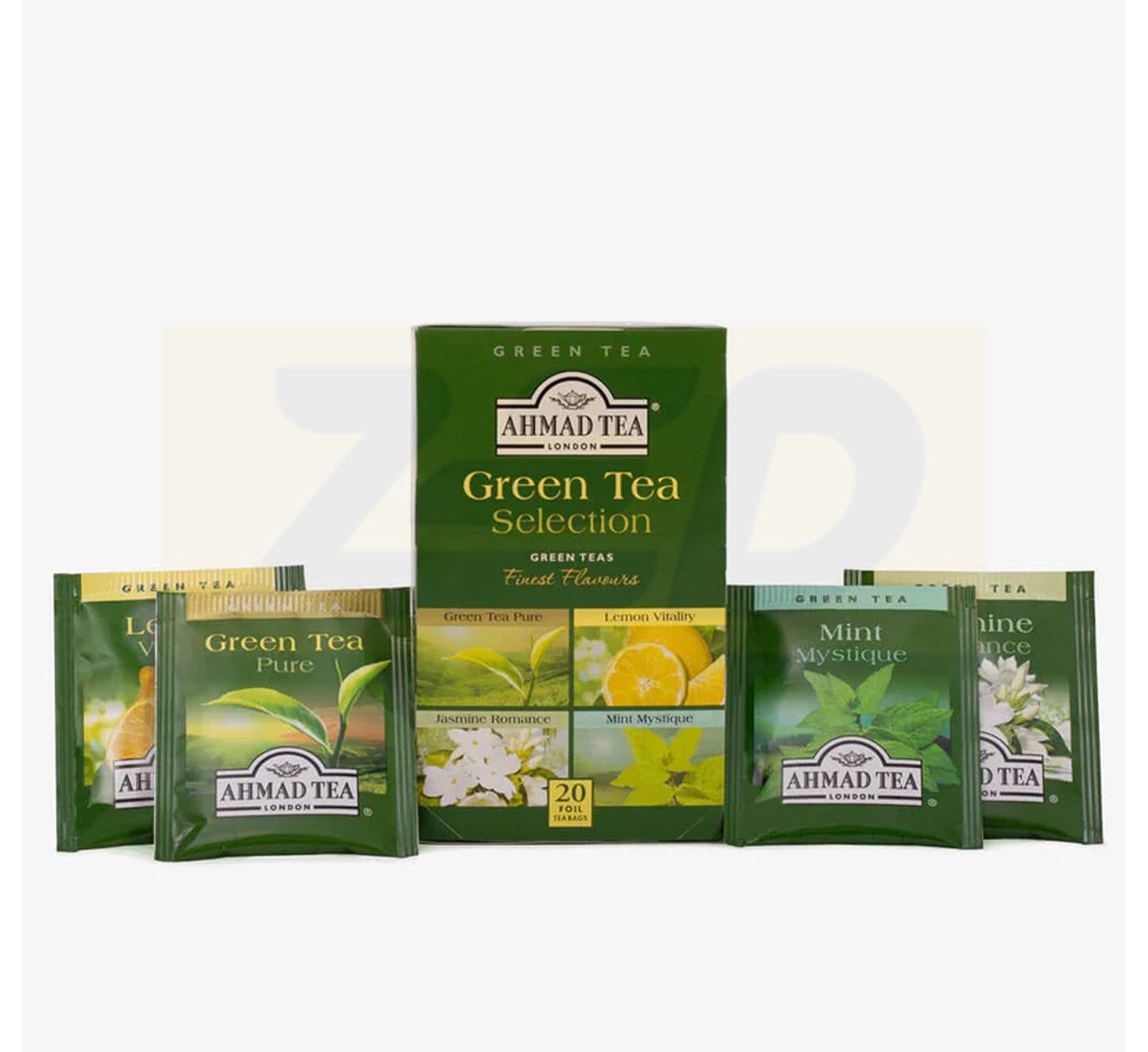 Ahmad Tea Green Tea Selection - 20 Foil Teabags x 6 Box