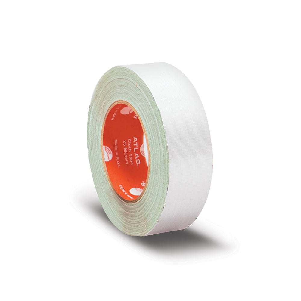 Atlas Cloth Tape 1½"x25m (38mm) Whit AS-BTC1525-WE
