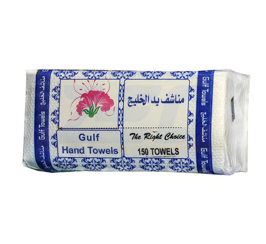 Gulf Hand Towel White 4 Pkt x 150 Sheets