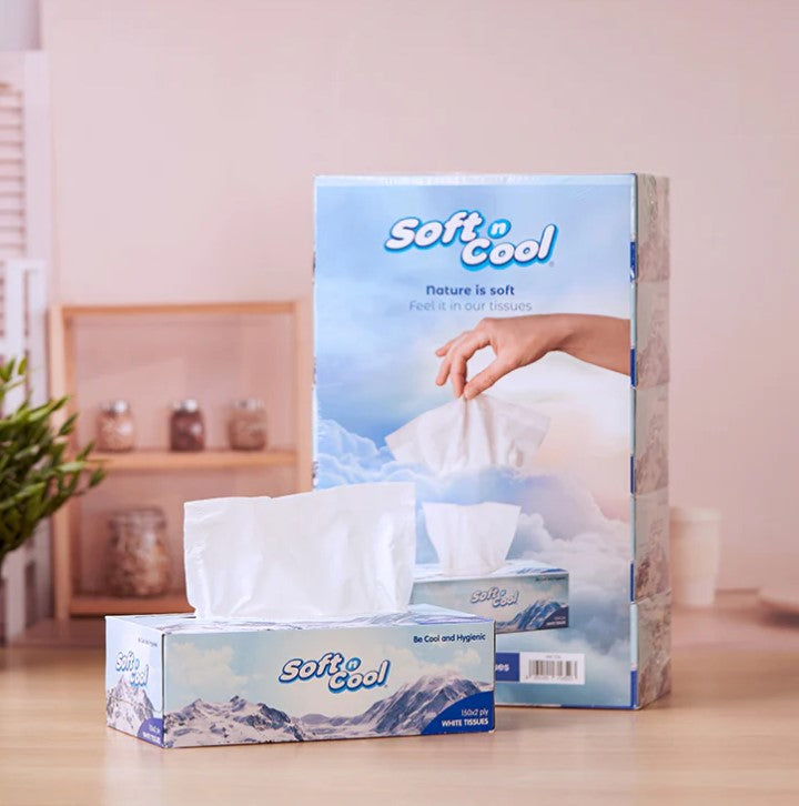 Soft N Cool Facial Tissue 200 Sheets X 2 Ply X 6 BOX (Copy)