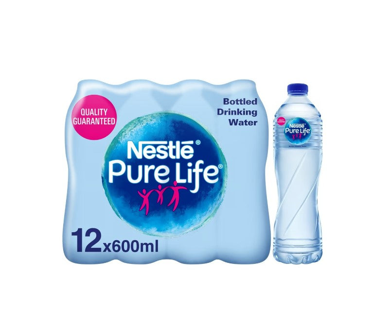 Nestle Pure Life Bottled Drinking Water 12 x 600 ml