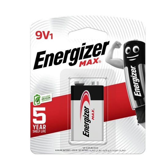 Energizer Max 9V Battery, 9 V, 1 Pcs,
