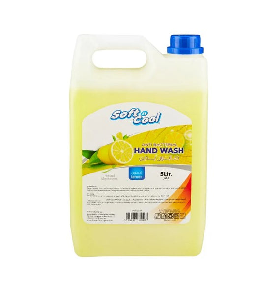 Soft N Cool Antibacterial Handwash Liquid Lemon 5 Liter