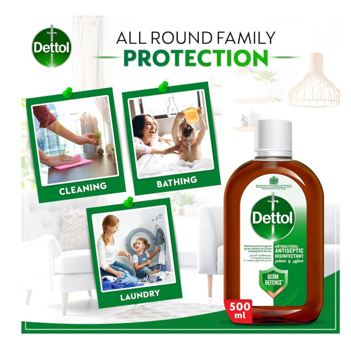 Dettol Antiseptic Antibacterial Disinfectant Liquid 500 ml