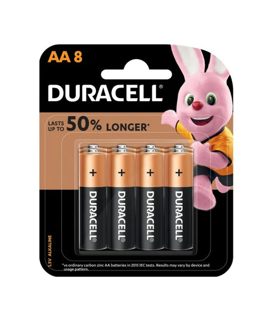 Duracell Type AA Alkaline Batteries, pack of 8