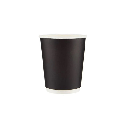 Hotpack Black Double Wall Paper Cups 8oz 500pcs/Ctn