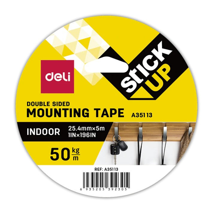 Deli Double Sided Foam Mounting Tape 25mm x 5M