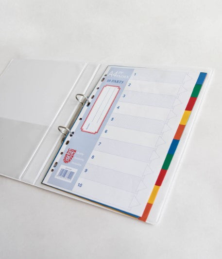 Lion file divider PP Coloured Index Divider  1-10