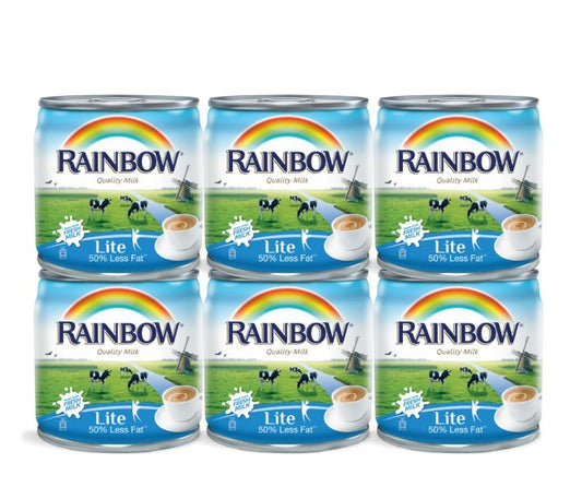 Rainbow  Evaporated Milk LITE  6 x 170 g