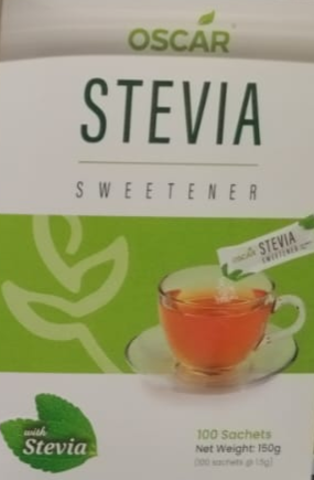 OSCAR STEVIA SWEETENER 50 SACHETS 75GM