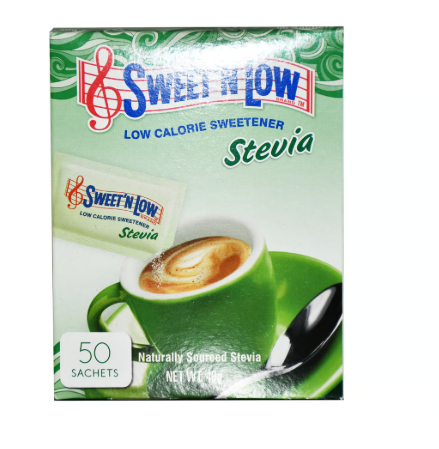 Sweet N Low Stevia Low Calorie Natural Sweetener 50pcs