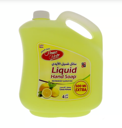 Home Mate Liquid Hand Soap Lemon Perfume 4 Litres + 500 ml