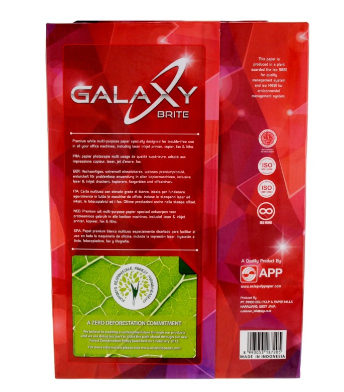 Galaxy Multi-Purpose Paper White A4 500 Sheet X 5 REEM